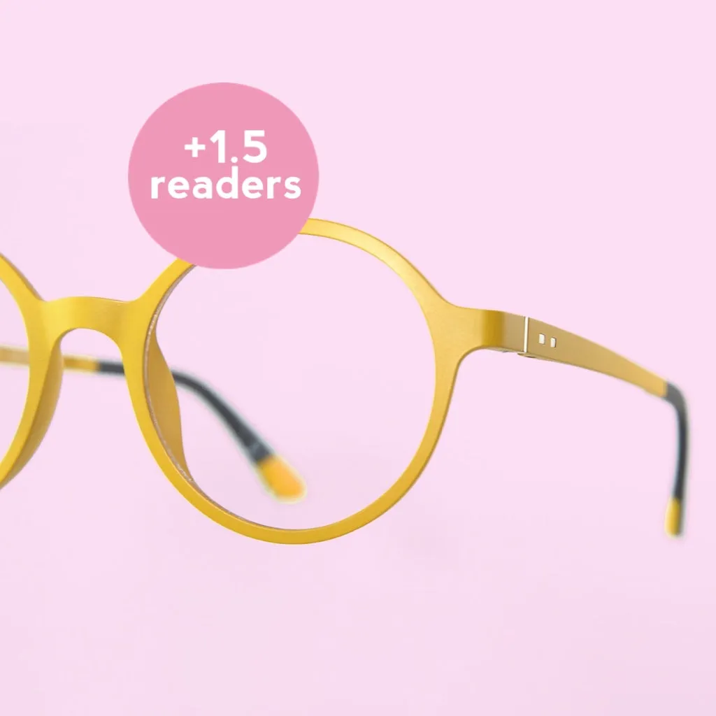 ' 1.5 readers magnetic glasses yellow