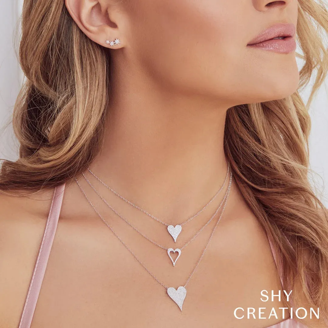 0.43ctw Diamond Heart Pendant Necklace