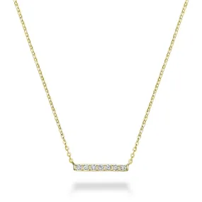 10K Gold Diamond Bar Necklace