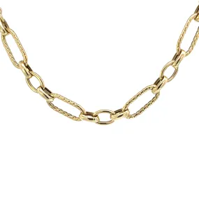 10K Yellow Gold Paperclip Link Bracelet