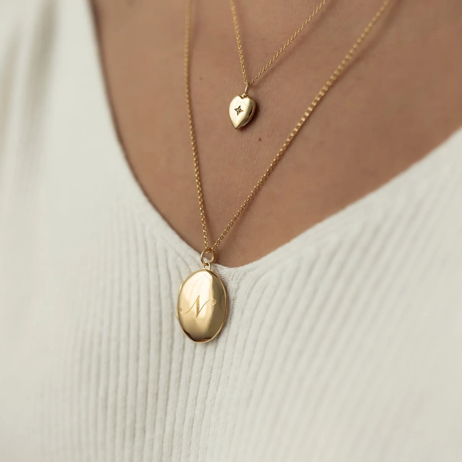 14k Gold Heart Mini Locket Charm