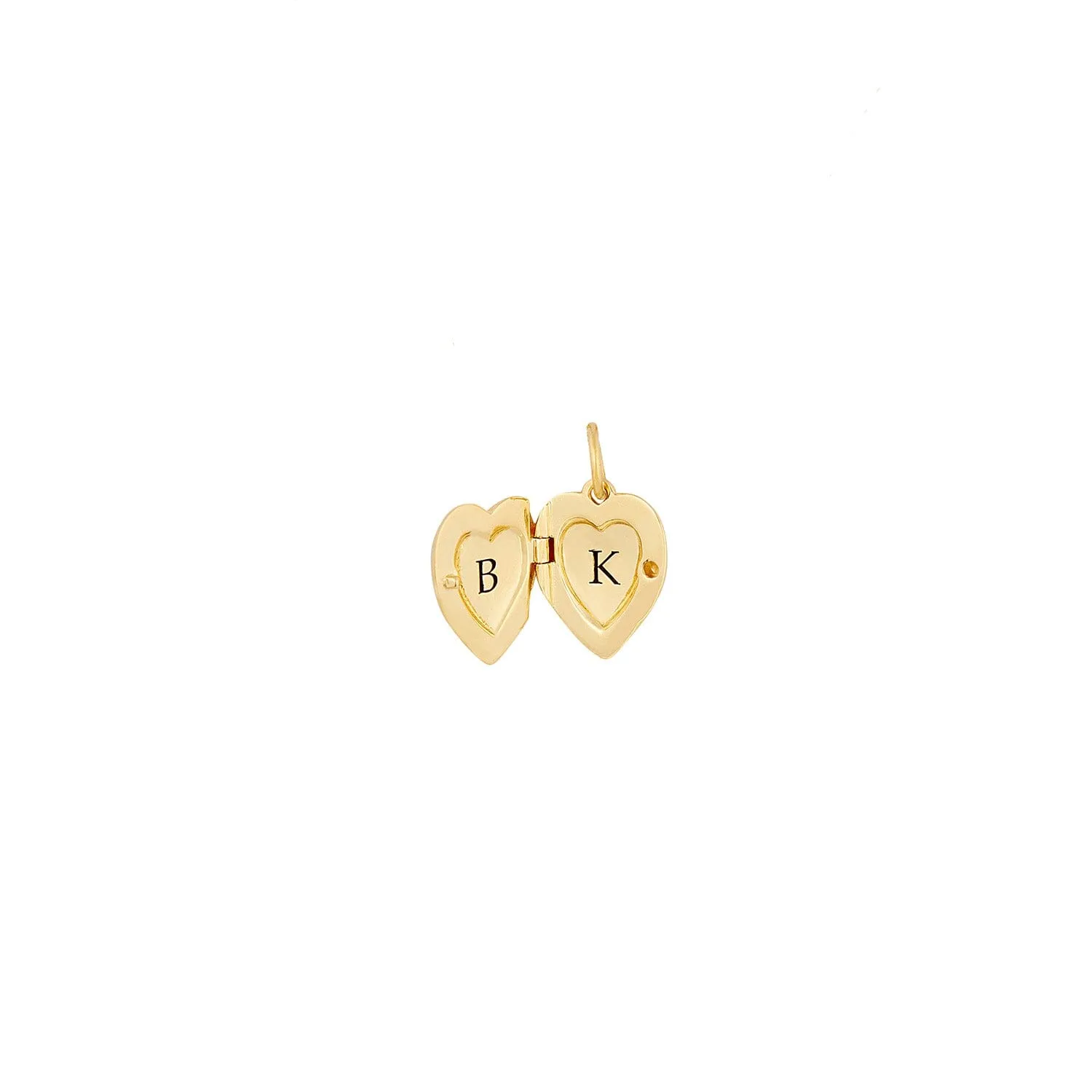 14k Gold Heart Mini Locket Charm