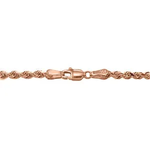 14K Solid Rose Gold Natural 0.5 Carat Diamond Necklace Certified