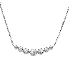 18K White Gold Graduated Diamond Necklace