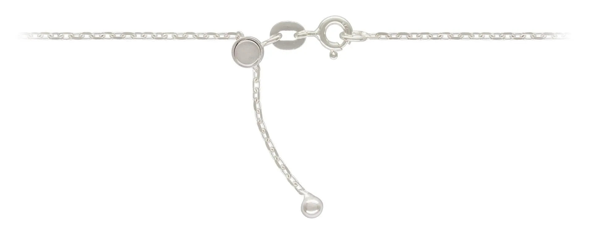 22" Adjustable 040 DC Cable Chain, Sterling Silver. Made in USA. #501214122LA