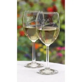 25th Anniversary Wine Glasses