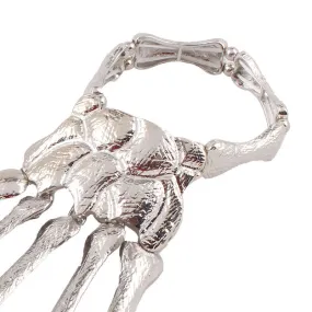 2x Halloween Xmas Christmas Gifts Decoration Ornament Bracelet European and American Skull Finger Bracelet for Women