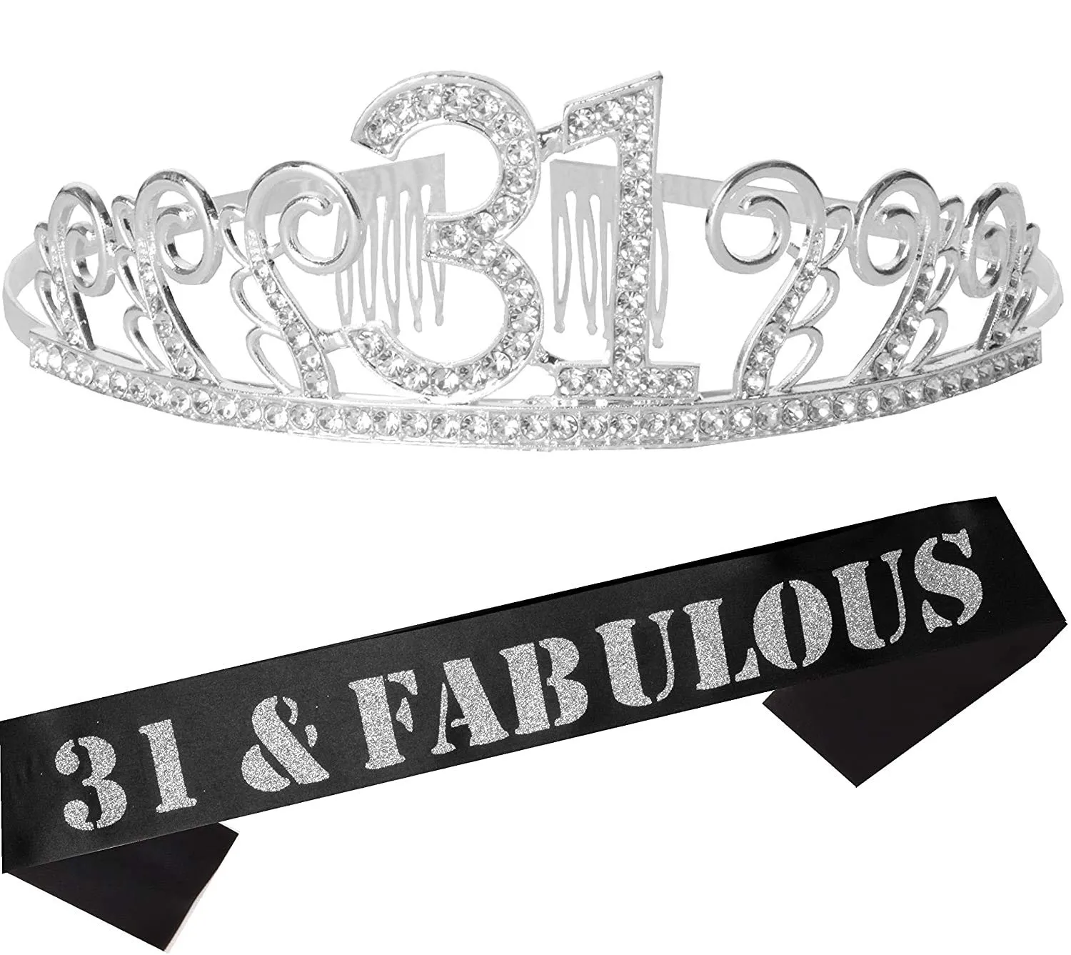 31st Birthday, 31st Birthday Gifts for Women, 31st Birthday Tiara, 31st Birthday Sash