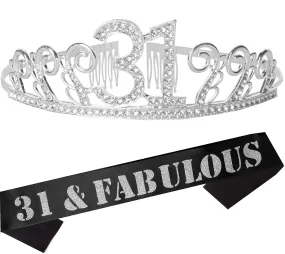 31st Birthday, 31st Birthday Gifts for Women, 31st Birthday Tiara, 31st Birthday Sash