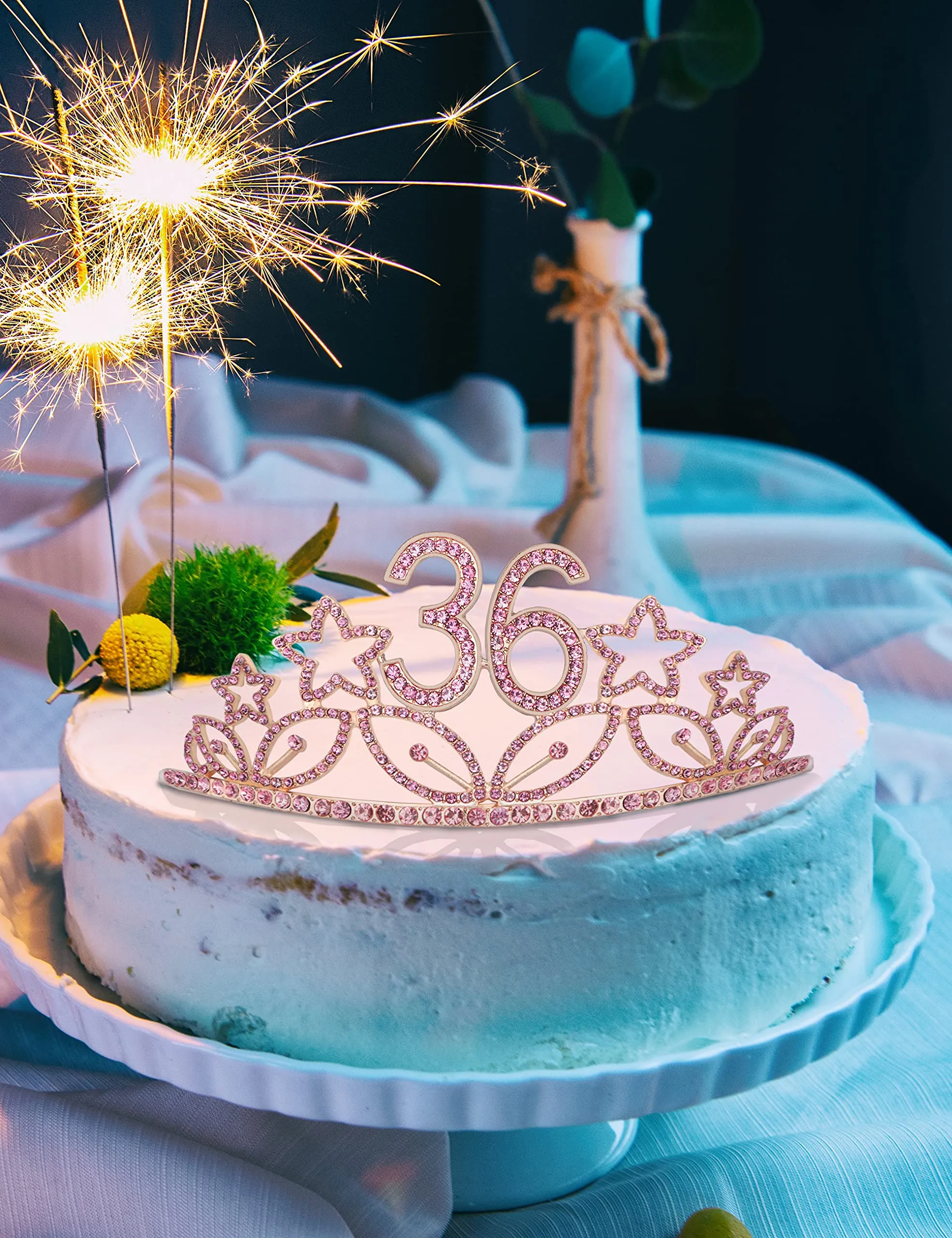36th Birthday Gifts for Women, 36th Birthday Crown and Sash for Women, 36th Birthday