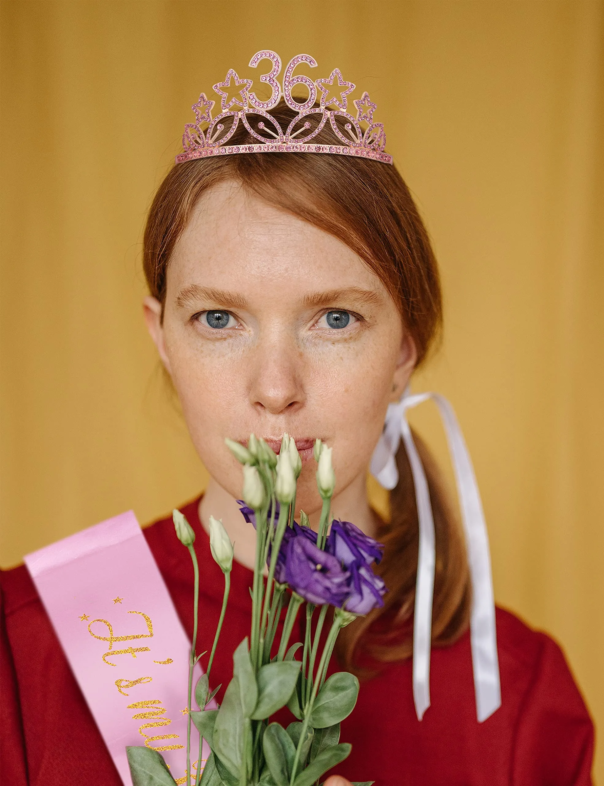 36th Birthday Gifts for Women, 36th Birthday Crown and Sash for Women, 36th Birthday