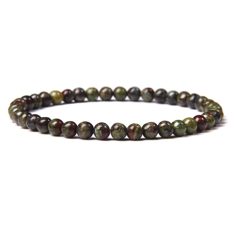 4mm Natural Agate Stone Beads Energy Charm Bracelet For Women