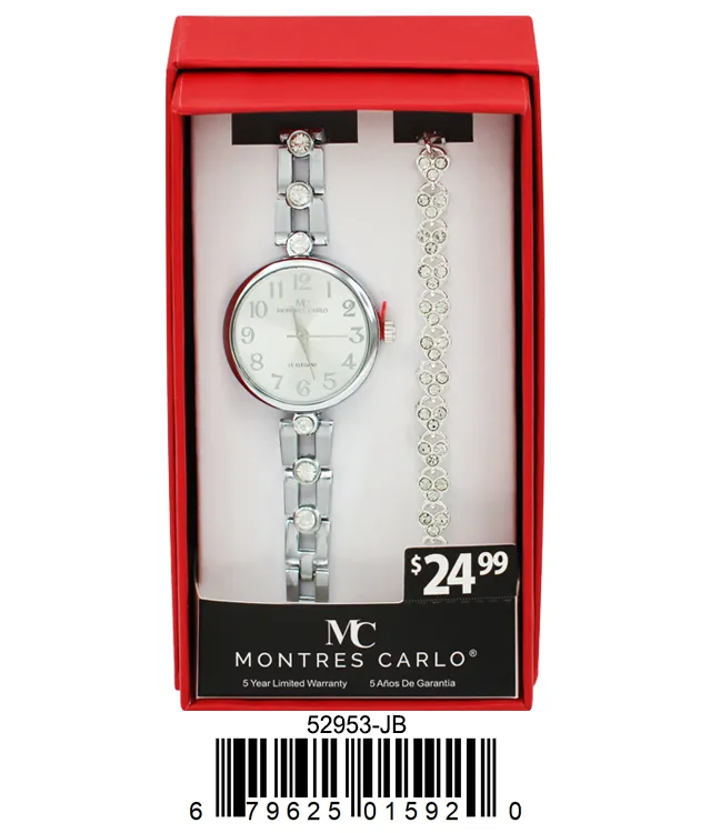 5295 -JB - Montres Carlo Jewlery Gift Box with Metal Watch