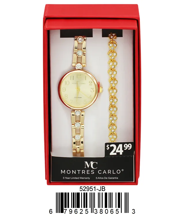 5295 -JB - Montres Carlo Jewlery Gift Box with Metal Watch