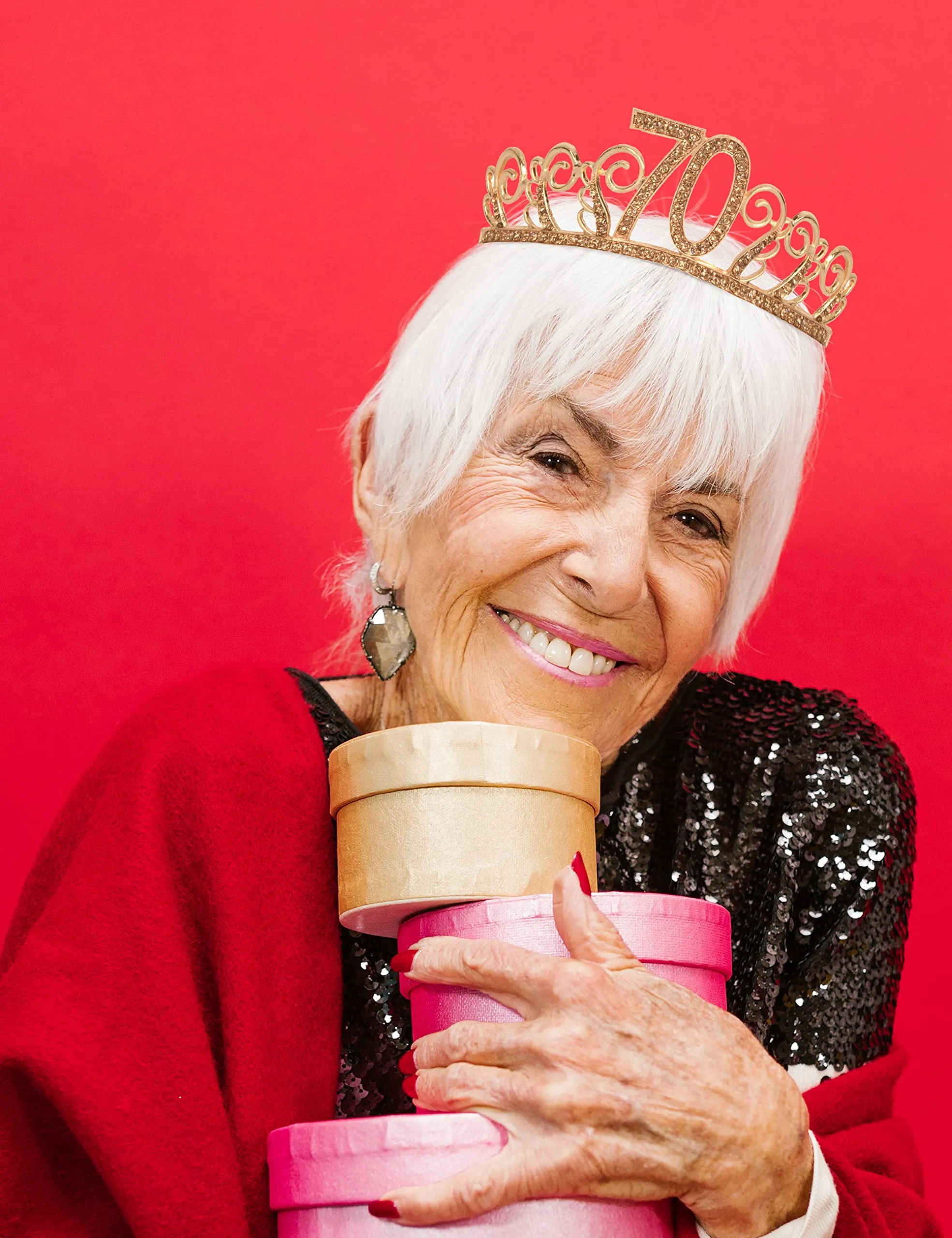 70th Birthday Gifts for Women, 70th Birthday Tiara and Sash, Happy 70th Birthday Party