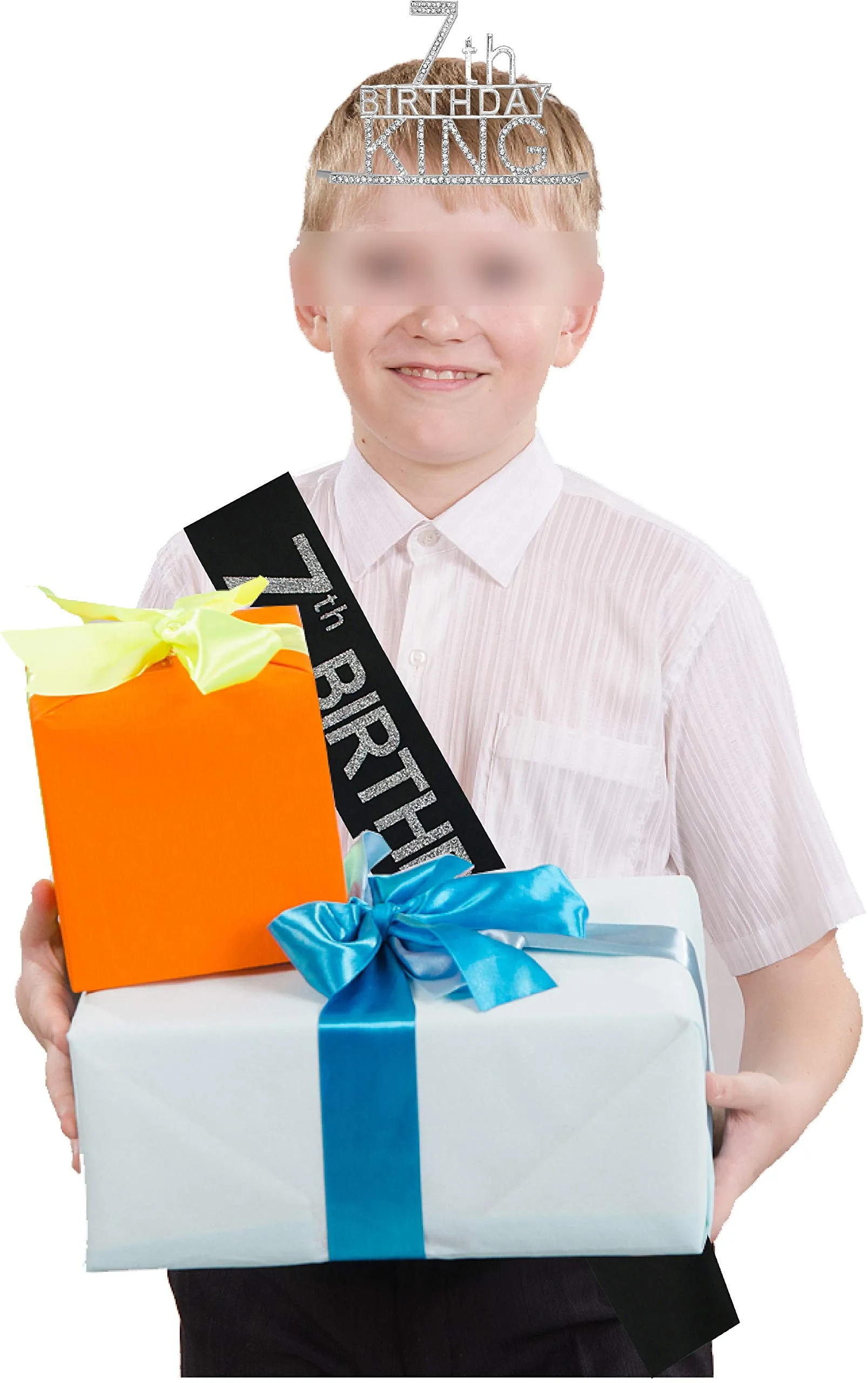 7th Birthday King Crown,7th Birthday Gifts for Boy,7th Birthday King Sash,7th Birthday