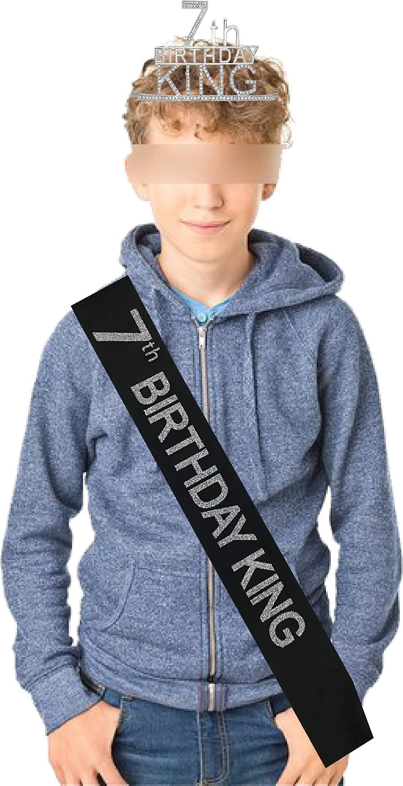 7th Birthday King Crown,7th Birthday Gifts for Boy,7th Birthday King Sash,7th Birthday