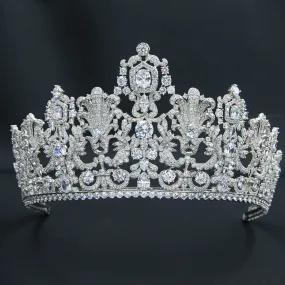 8.5CM Zirconia Luxembourg Replica Tiara for Wedding,Crystal Princess Tiaras HG026M