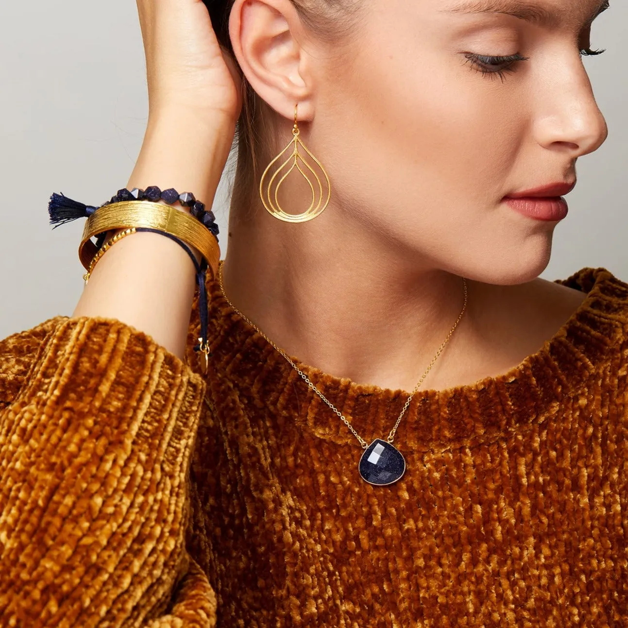 Acapulco Necklace Navy Sunstone