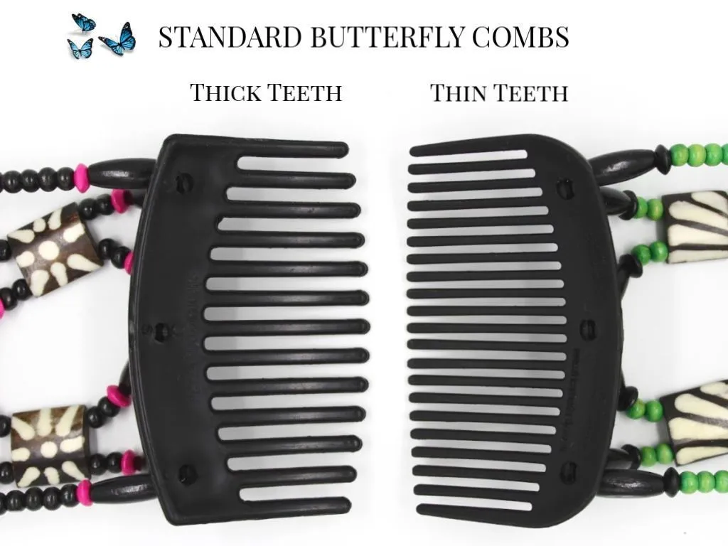 African Butterfly Hair Comb - Beada Blonde 83