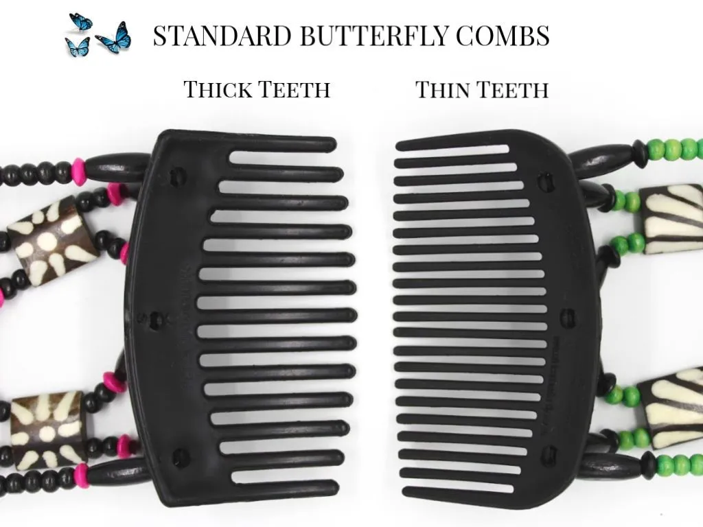 African Butterfly Hair Comb - Dalena Brown 99