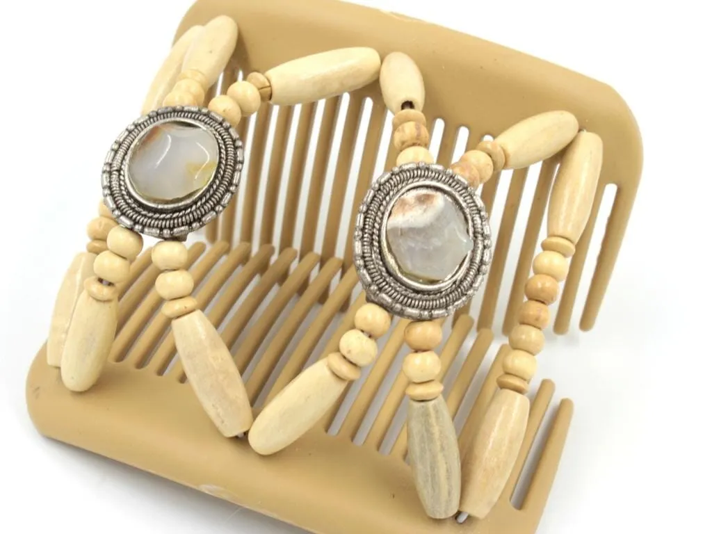 African Butterfly Hair Comb - Gemstone Blonde 43