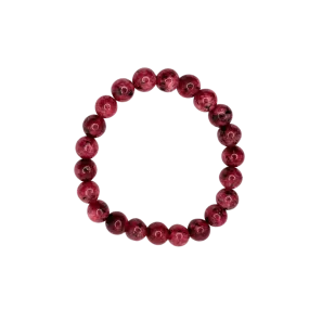Aggie Maroon Jade 8mm Bracelet