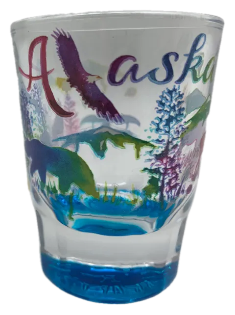 Alaska Animals Watercolor Heavy Shot Glass