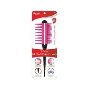 ANNIE 3-way Multi-Style Comb Pink #00009