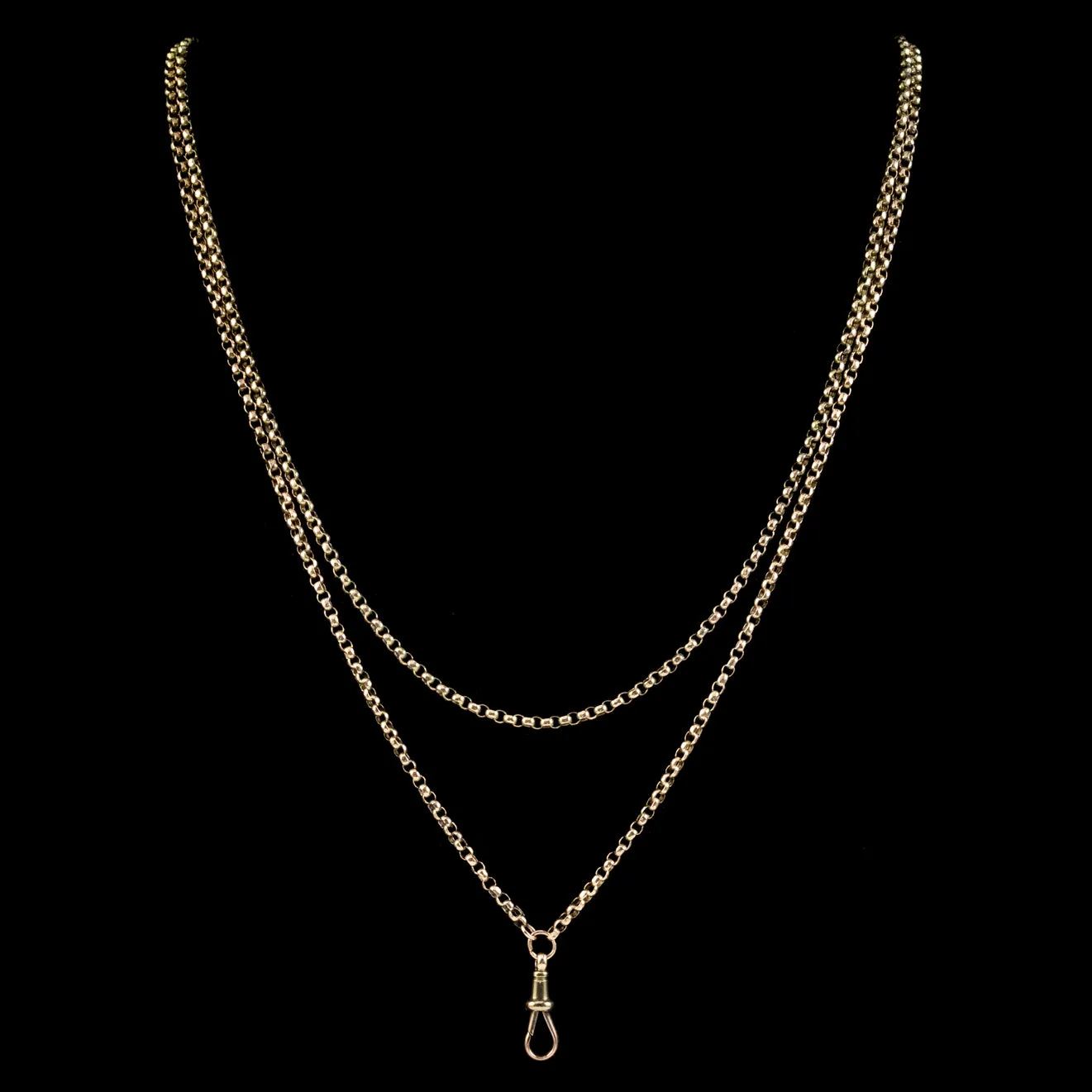 Antique Victorian Guard Chain 9ct Gold Circa 1900