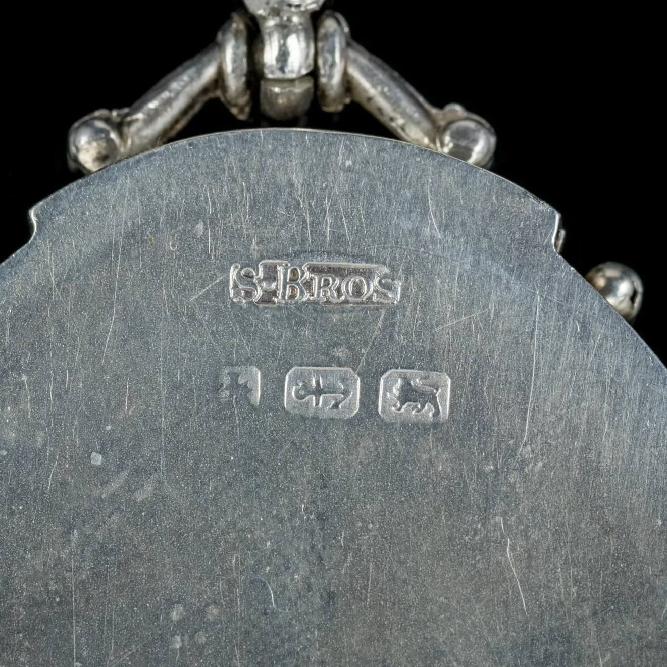 Antique Victorian Sterling Silver Floral Locket Circa 1900