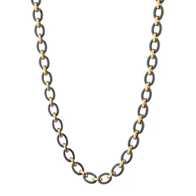 Audrey Black Ceramic Link Necklace