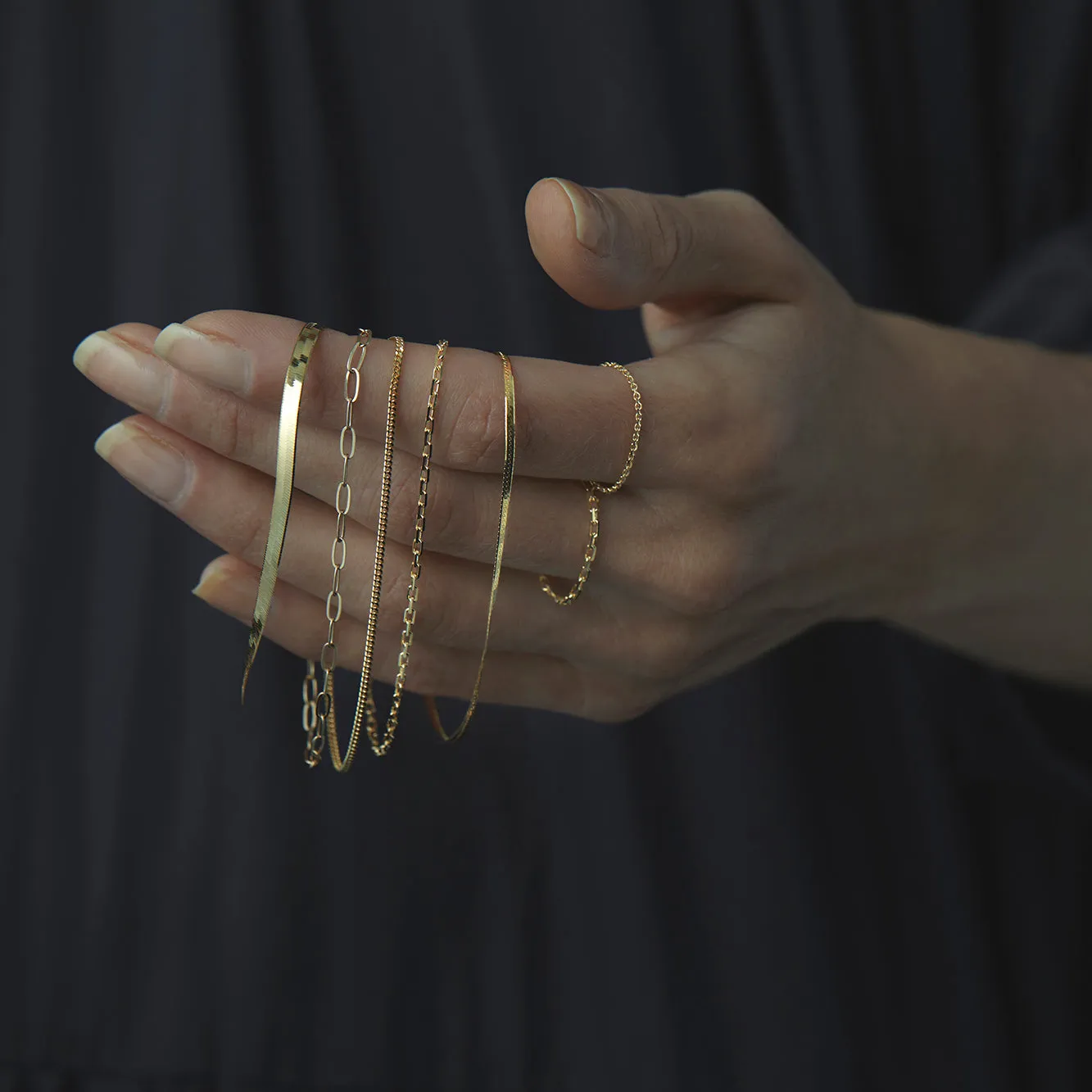B1201 | Ribbon Chain Bracelet