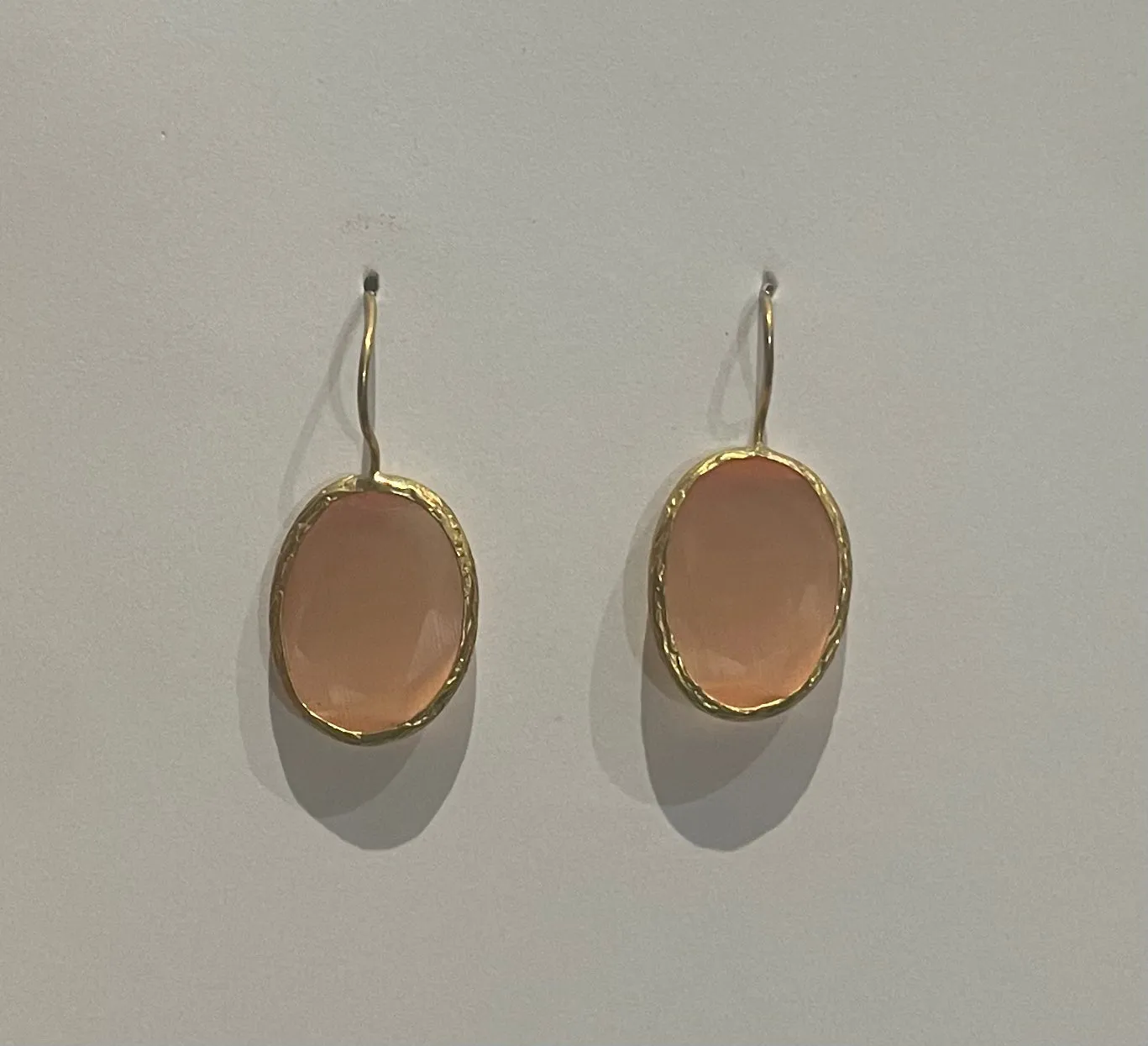 Baobab Collections Small Hook Quartz Earrings Gold: Nude