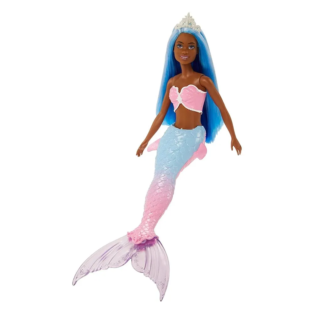 Barbie Dreamtopia Mermaid Doll (Blue Hair) with Pink & Blue Ombre Mermaid Tail and Tiara, Toy for Kids Ages 3 Yrs & Up