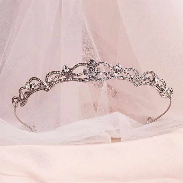 Baroque Wedding Tiara Crown Bridal Hair Jewelry Headpieces