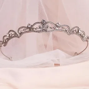 Baroque Wedding Tiara Crown Bridal Hair Jewelry Headpieces