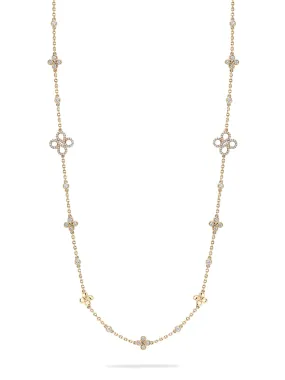 Be Boodles Medium Long Rose Gold Diamond Necklace
