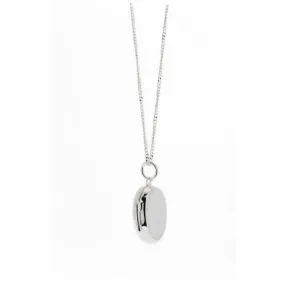 Beginnings Sterling Silver P2703 Small Plain Oval Locket Pendant