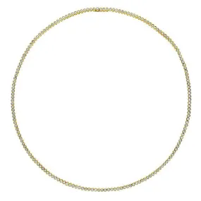 Bezel Set Round Diamond Choker Necklace