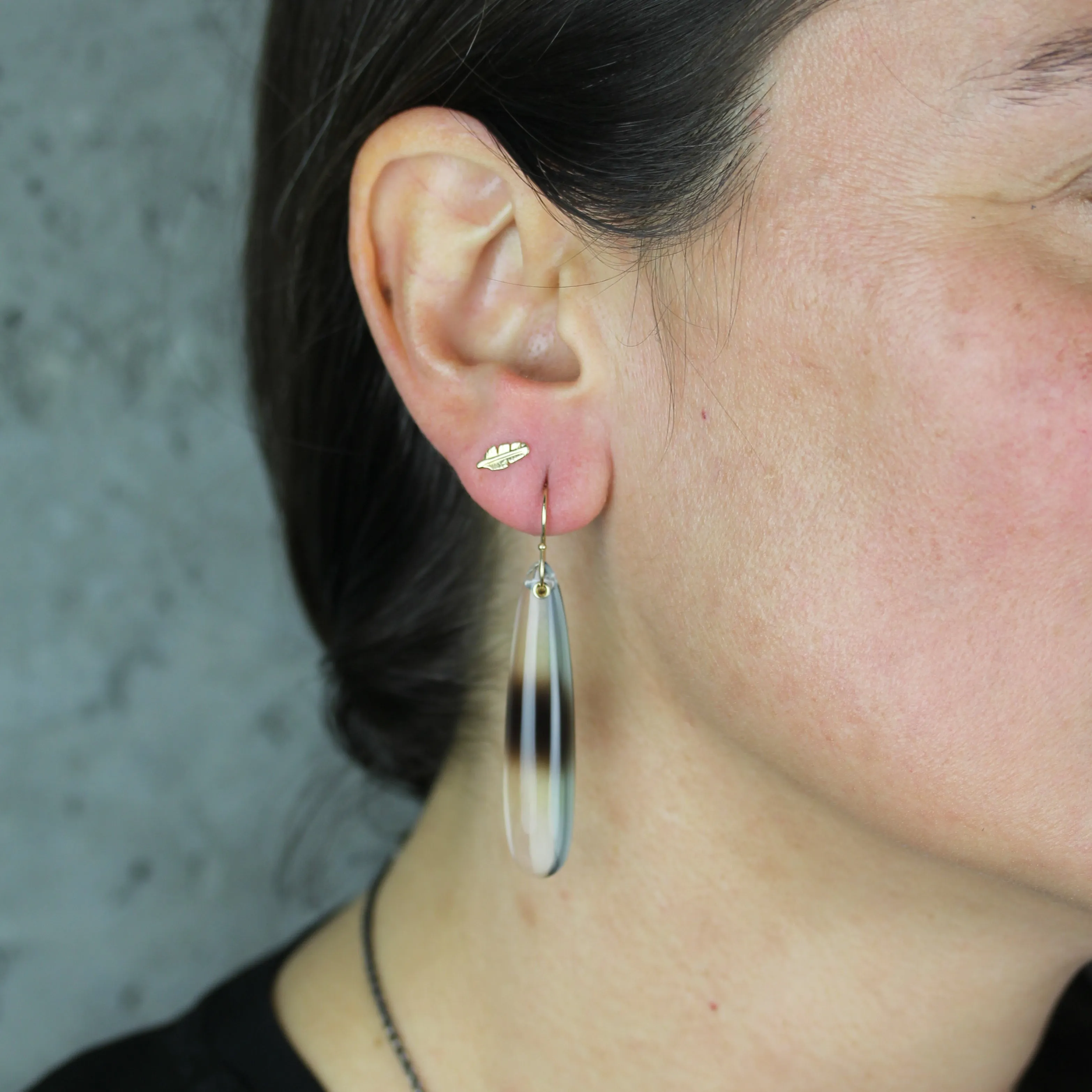 Bi-Color Quartz Drop Earrings