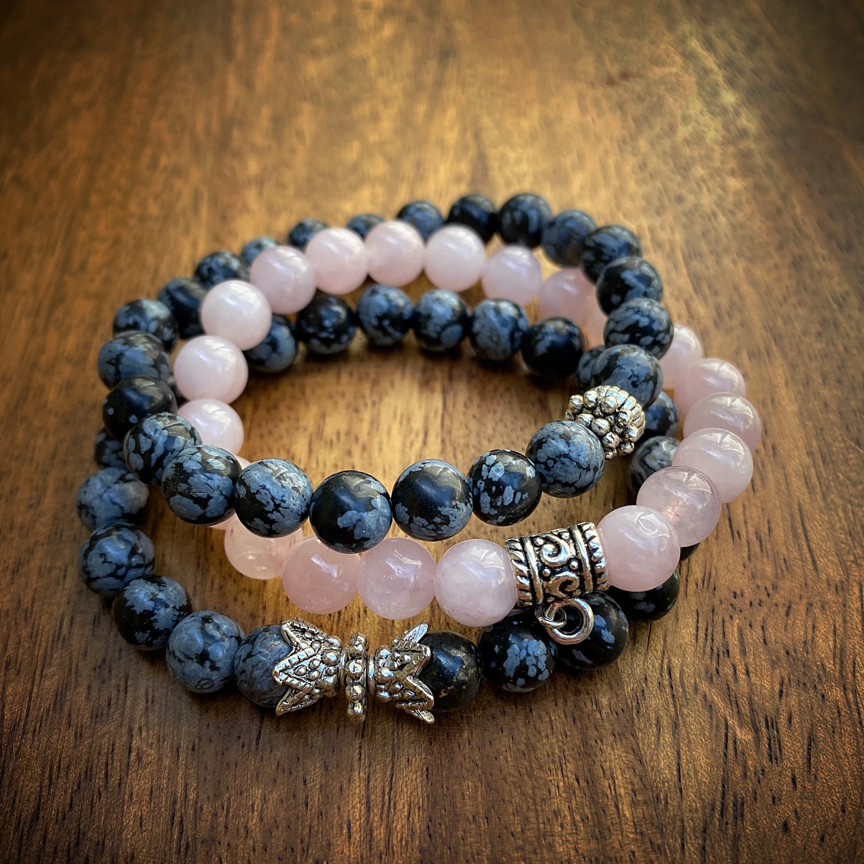 Black-and-Pink Happy Stack