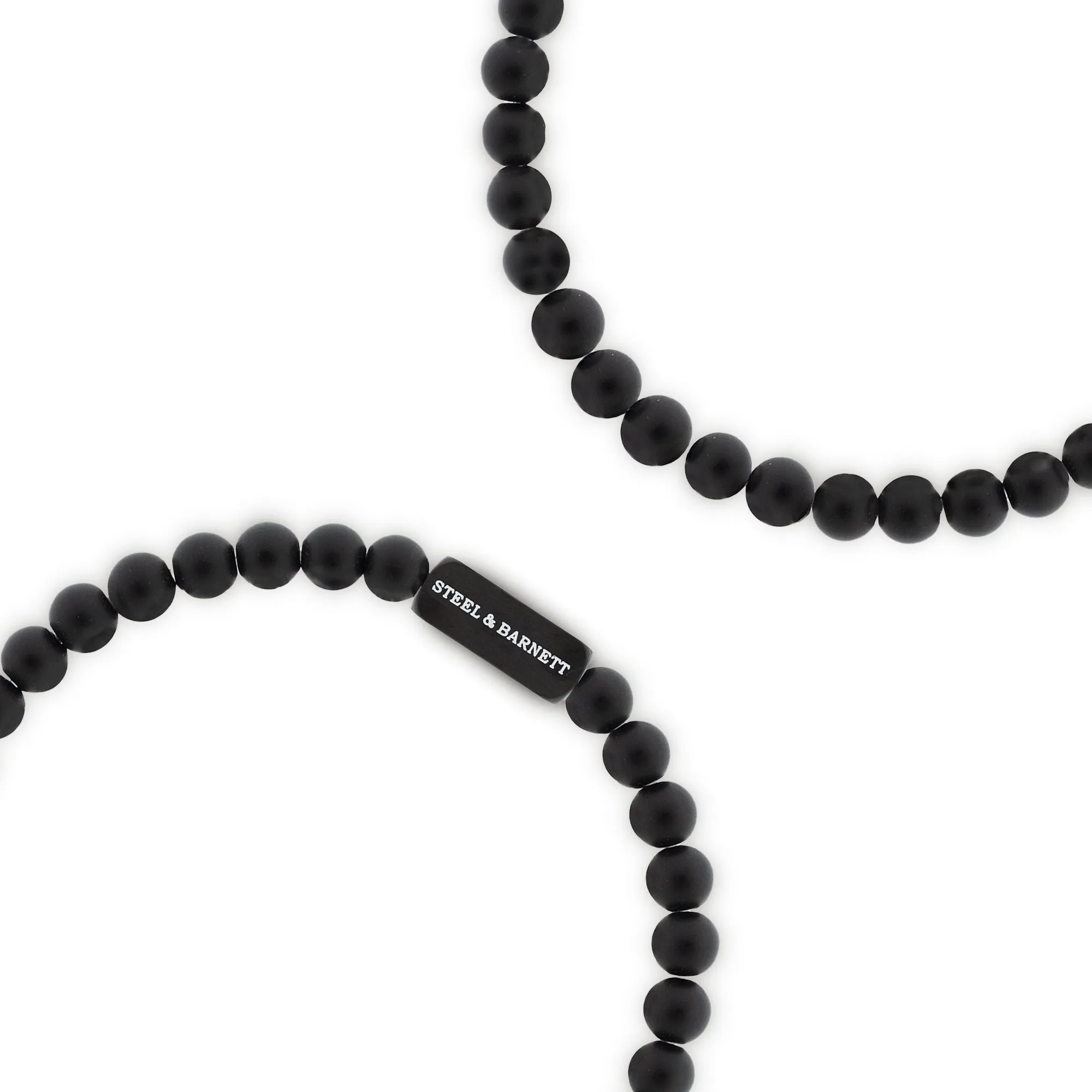 Black Edition 6mm Round Gemstone Bracelet Natural Ned BEB/002M