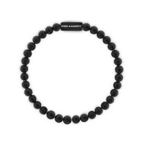 Black Edition 6mm Round Gemstone Bracelet Natural Ned BEB/002M