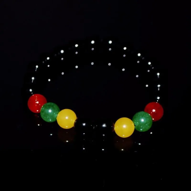 Black Onyx Agate Multicolor Bracelets