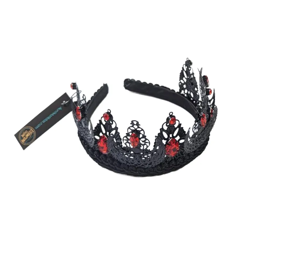 Black Tiara with Red Jewels