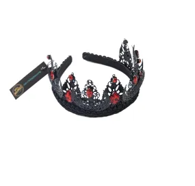 Black Tiara with Red Jewels