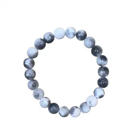 Black White Multicolor Jade 8mm Bracelet