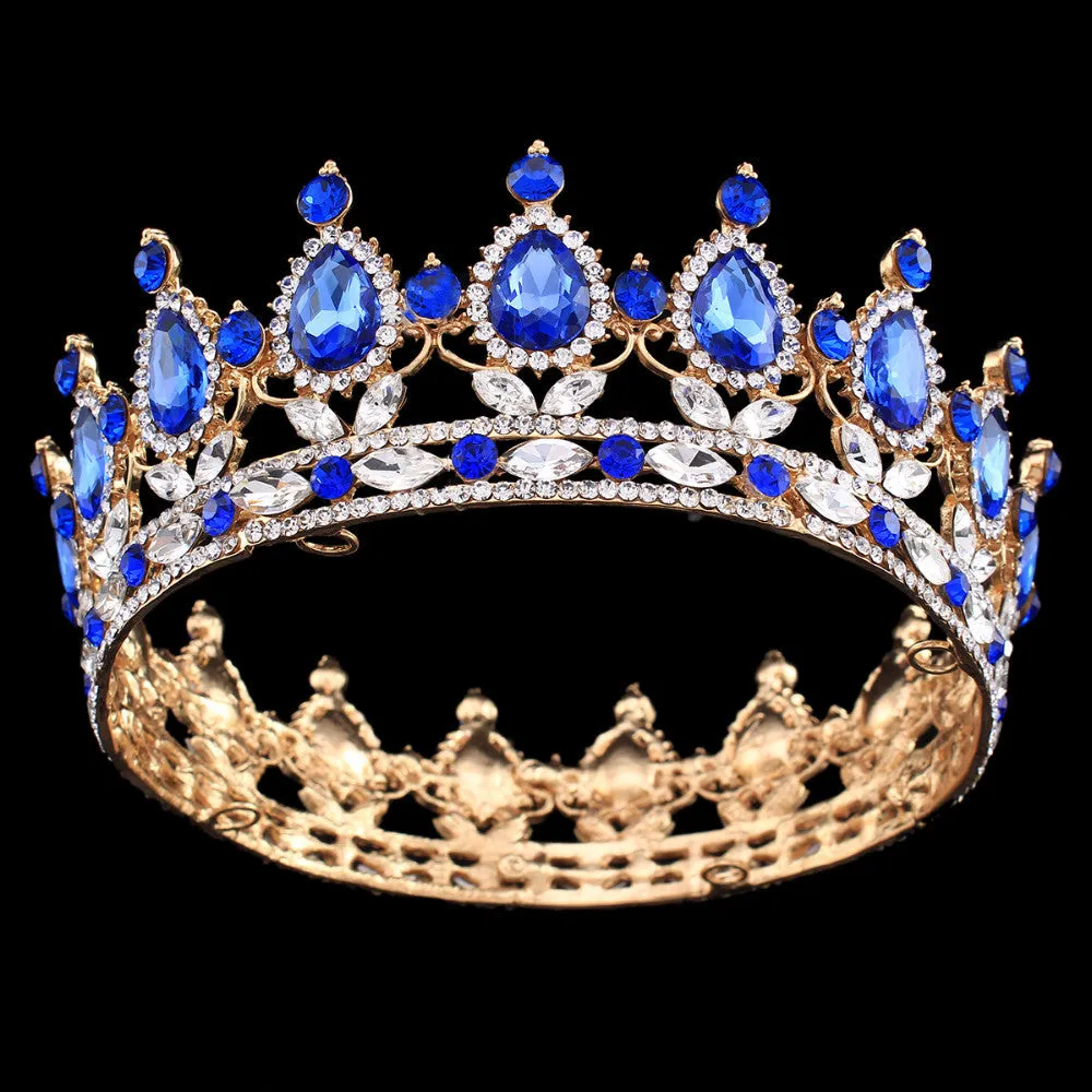 Bling Bridal purple Peacock Crystal Tiara Wedding Crown