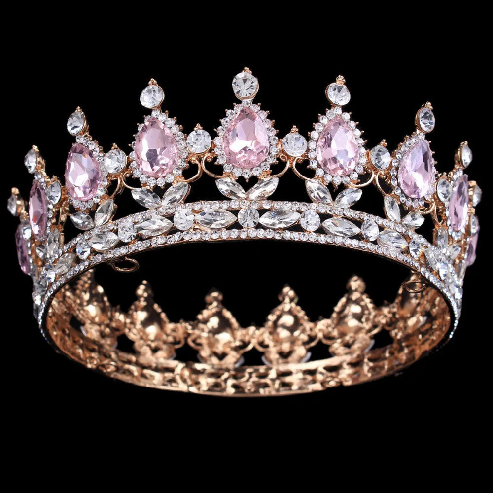 Bling Bridal purple Peacock Crystal Tiara Wedding Crown